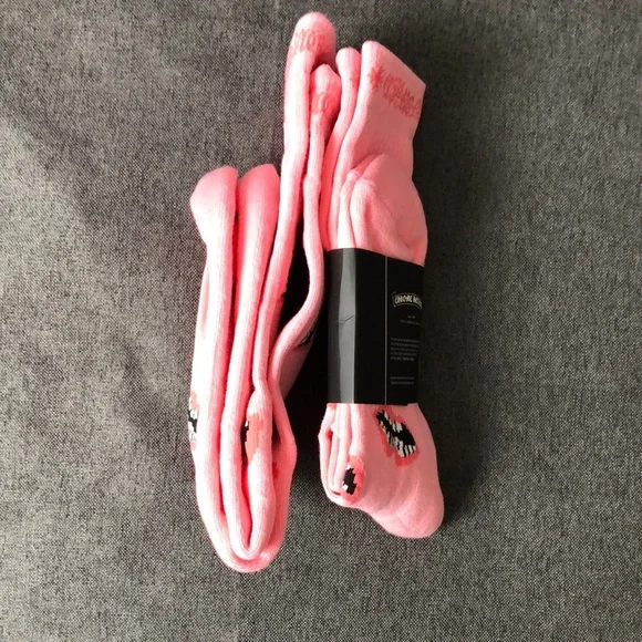 Chrome Hearts Pink Casual Socks Two-Tone Design 2 pairs - Picture 5 of 5